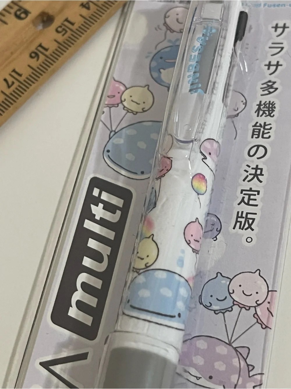 San-X Jinbesan Sarasa 4+1 Multicolor Pen and Mechanical Pencil
